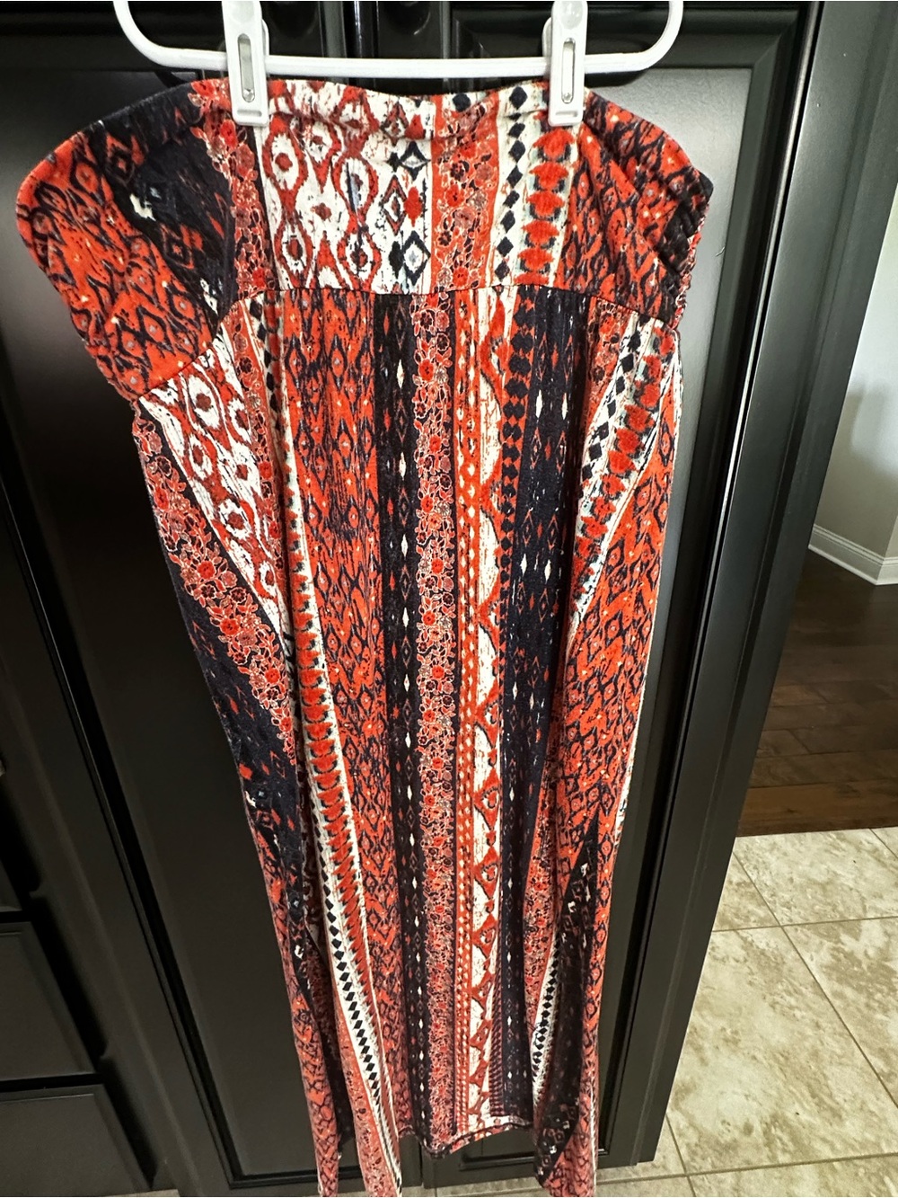 Maurices navy, cream, coral xl maxi skirt